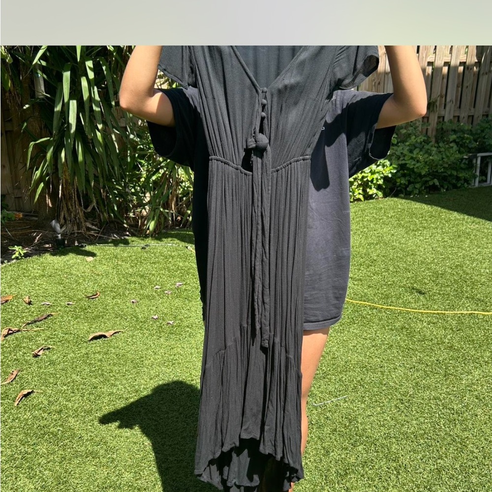 Abercrombie & Fitch Black Midi Dress